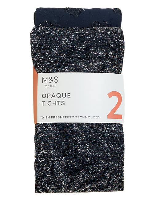 Buy Marks & Spencer 2pk Sparkle Opaque Tights (314 Yrs) T646444TMULTI