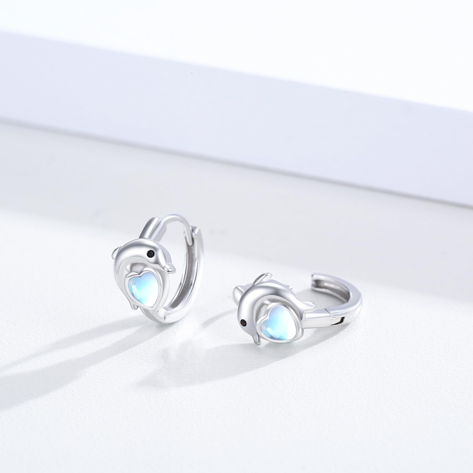 REDSUN Einhorn/Koala/Faultier/Delfin Creolen Ohrringe Mädchen S925 Sterling Silber Ohrringe Huggie Koala Tiere Schmuck Geschenk für Damen Frauen Kinder Tochter Enkelin Mutter Geburtstag Geschenk