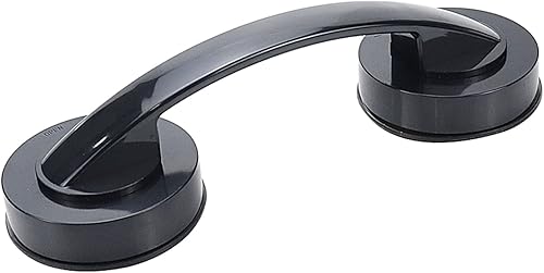 Manija de ducha de 7.480 in de longitud, tiradores de barra de agarre de succión para ventana, puerta, cajón, refrigerador, extractor de agarre negro