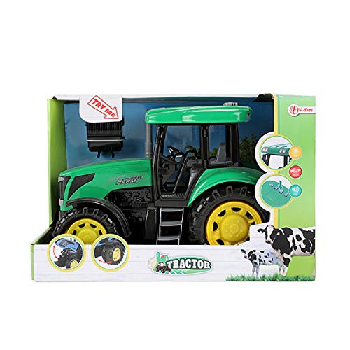 Toi-Toys zabawka dla dzieci, traktor ze światłem i dźwiękiem ok. 27 cm (zielony)