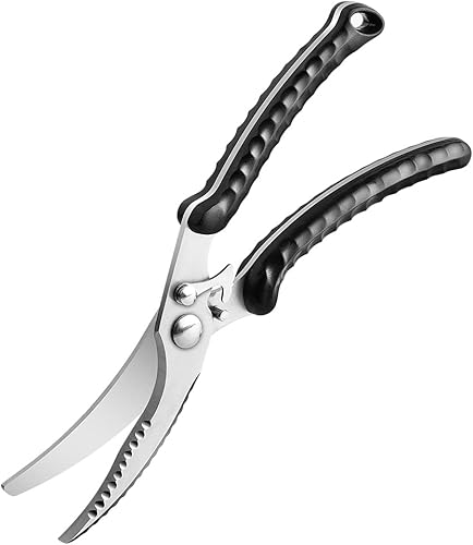 Miniatura 1 de Tijeras de cocina, tijeras de aves, tijeras de hueso, tijeras de cocina, para pollo, hueso, pescado, verduras, mariscos, carne con caja de regalo,