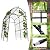 7.5FT Metal Garden Arch Trellis Arbor with Netting, Adjustable Width Pergola for Climbing Plants, Flowers, and Vegetables, Weather-Resistant, Easy Assembly for Outdoor Weddings & Events