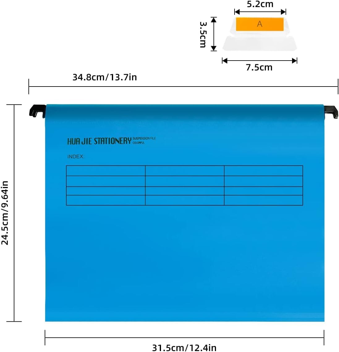 30pcs Hängemappen A4 Polypropylen Aktenschrank Hängemappen mit Tabs und Karteneinlagen für Schule Zuhause Arbeit Büro (5 Farbe)