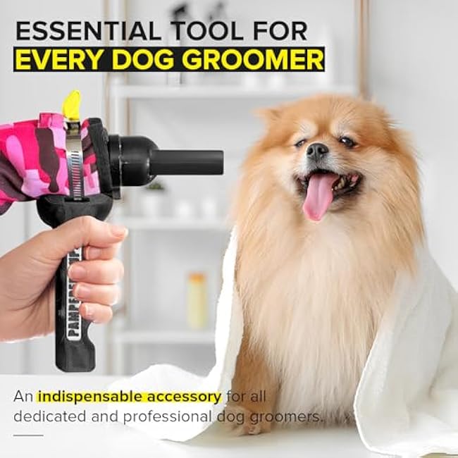 Sure Grip Dryer Handle for Dogs V3(Updated design), For Comfortable Dog Grooming | High-Quality PETG | Heat-Dissipating Design | Easy Attachment | Fits 1.5-2.5 Inch Hoses-V05G1oLr