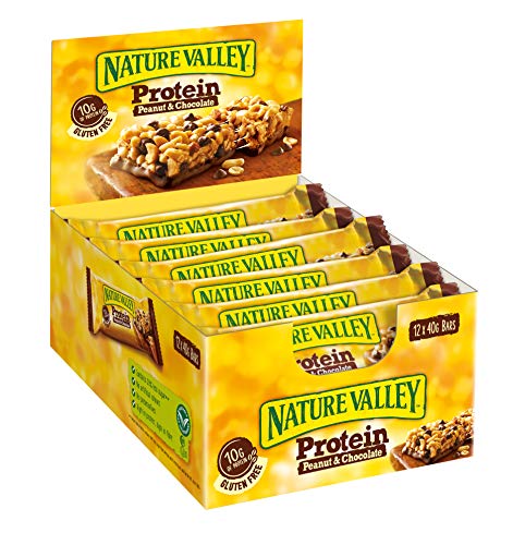 Nature Valley Protein Peanut & Chocolate, Pack of 12 Protein Bars (12 x 40 g)