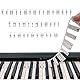 Silikon Klavier Keyboard Noten Aufkleber, Abnehmbare Klaviertastatur Notenetiketten Etiketten, Klaviertasten Aufkleber für 61/88 Tasten, Klavier Tastatur Zubehör für Anfänger Kinder (88 Key A)