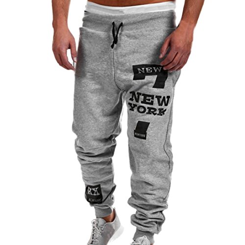 morecome Mens Trousers, Men Fashion Pants Casual Sweatpants (XL, Gray)