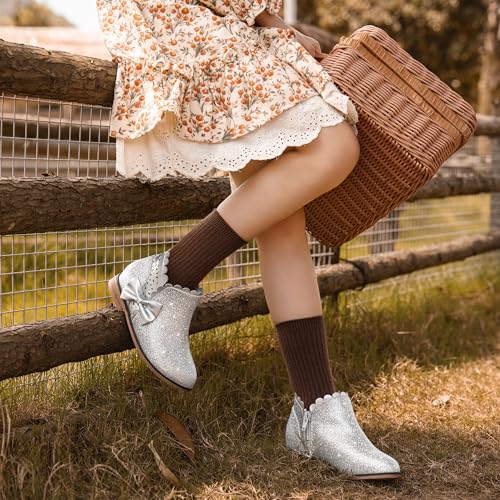 Image of Dufannie Girls Ankle Boots Girls Booties Toddler Little Big Kids Fall Boot