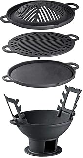 Churrasqueira Gengis-kan Em Ferro Fundido Completa 32 Cm