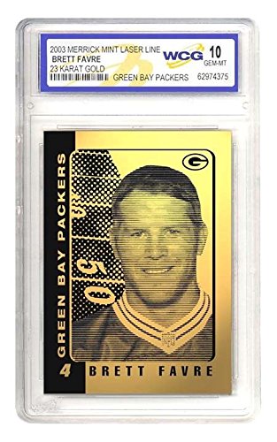 BRETT FAVRE 2003 Laser Line Gold Card - Graded GEM MINT 10 - Green Bay Packers