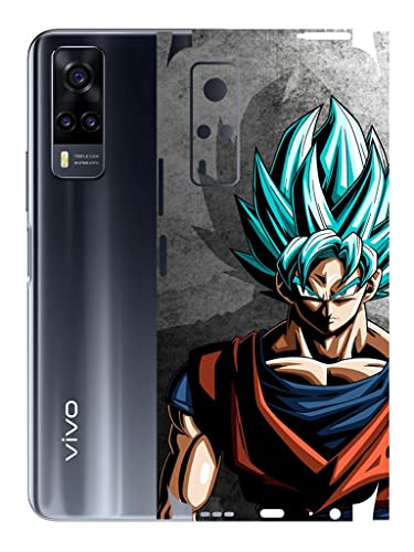 Image of AtOdds - Vivo Y31 Mobile Back Skin Rear Screen Guard Protector Film Wrap (Coverage - Back+Camera+Sides) (Goku)