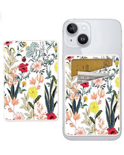 Porte-cartes pour téléphone adhésif double poche compatible universel