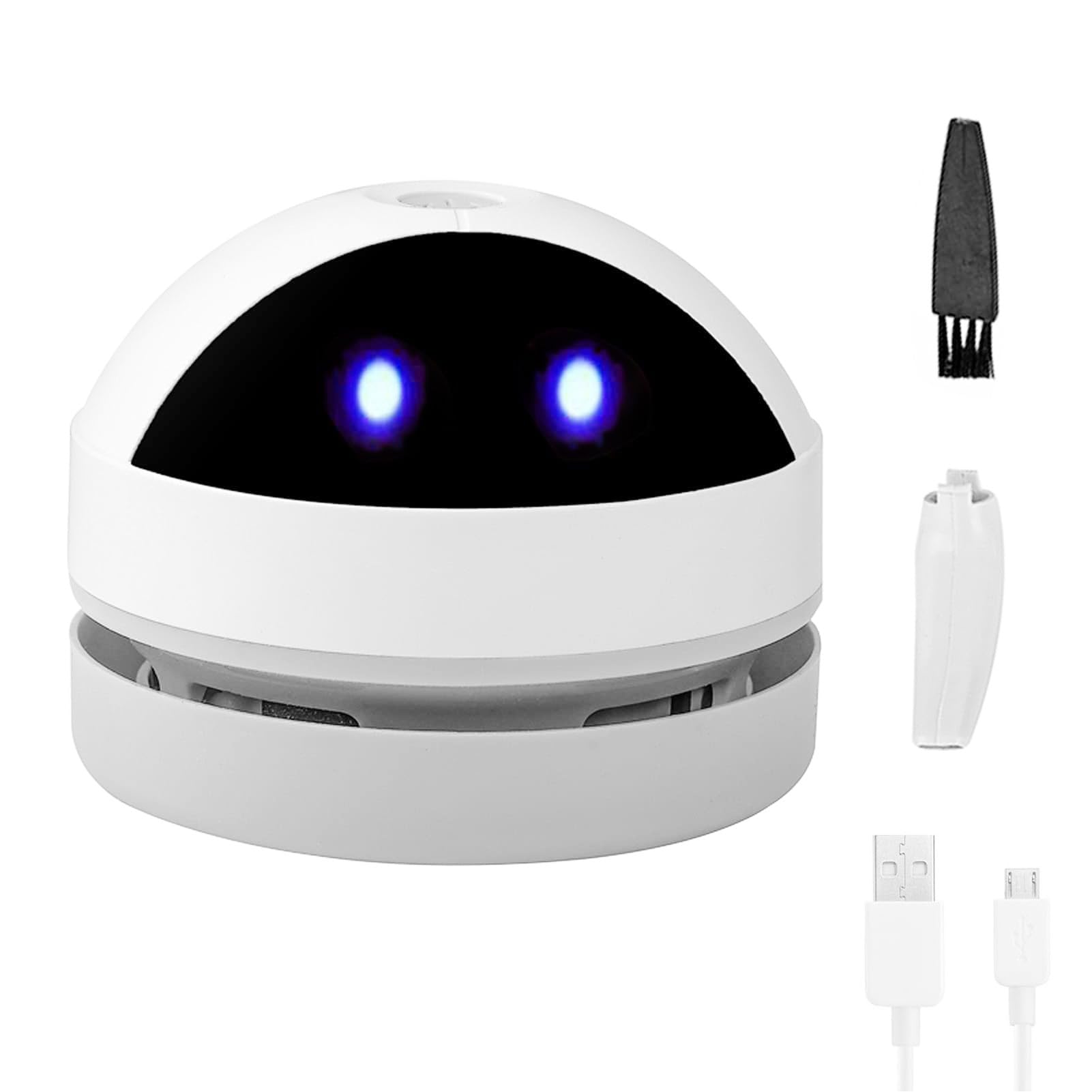 Mini Table Dust Vacuum Cleaner with 360° Rising Wind, Powerful Suction, Removable Nozzle, 1200mAh Rechargeable Battery, USB Charging, 3-4 Hours Working Time, Quiet