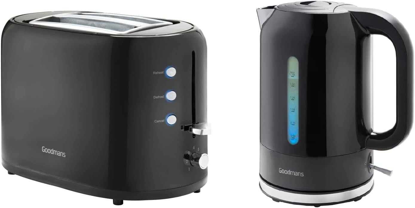 AJ Goodmans Kitchen Set Jug Kettle 1.7L/ 2 Slice Toaster. Kitchen