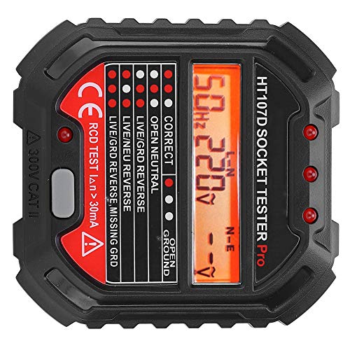 Stekkertester, HT107D Digitale LCD-Display Stopcontacttester EU 90-250V Netfoutcontrole-Instrument Voor Scholen… - Image 7