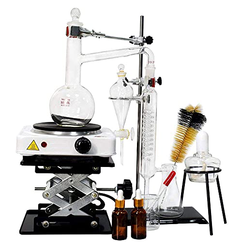 Kit de cristalería de laboratorio para instrumentos de destilación de aceites esenciales de 1000...