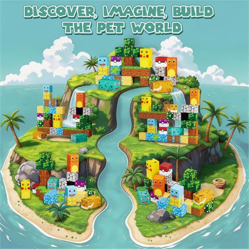 Image of Pocket Cubes Magnetic Blocks & Magnetic Tiles, 35 PCS Voxel Animal Magnetic Building Cubes Set, STEM Construction Toys for Kids Ages 4-8, Mini Travel Toys for Toddlers 3-5, Montessori Sensory Gifts