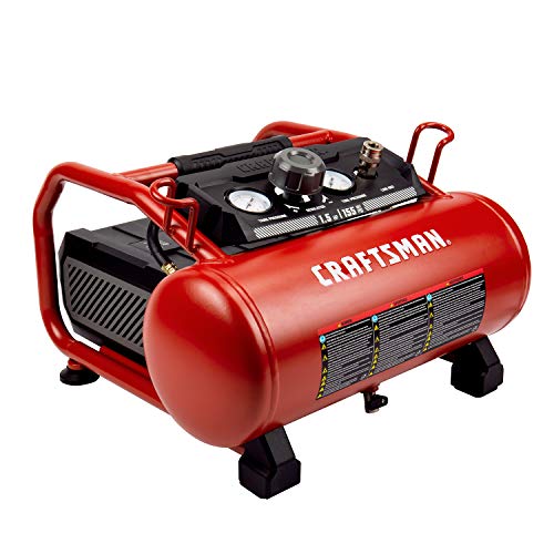 Craftsman Air Compressor, 3 Gallon 1.5 HP Max 155 Psi Pressure Oil-Free Portable, Red- CMXECXA0200341 - Image 4
