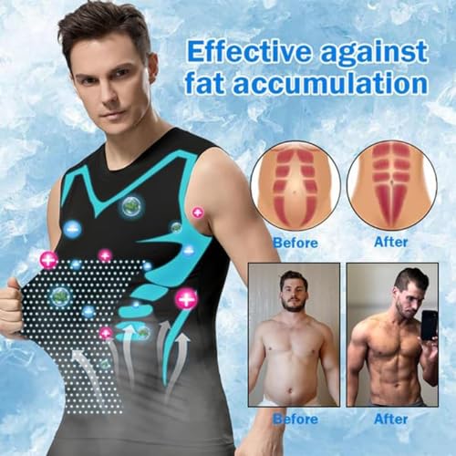 Evolv-Off V Boost Shape Wear Shirt Men, 2025 New Version Ionic Shaping Sleeveless Shirt to Build Toned Body2