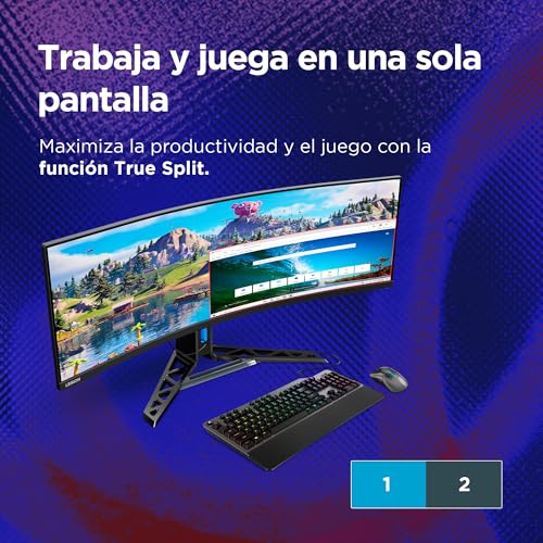 Legion R45w-30 - Display da gaming DQHD da 44,5" (pannello VA, 165Hz, 1ms MPRT, HDMI+DP+USB-C, FreeSync Premium Pro, HDR4000, Altoparlanti) Regolazione inclinata/rotazione/altezza - Nero - Monitor - Immagine 6