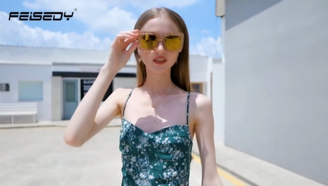 Amazon.com: FEISEDY Women Sparkling Crystal Sunglasses