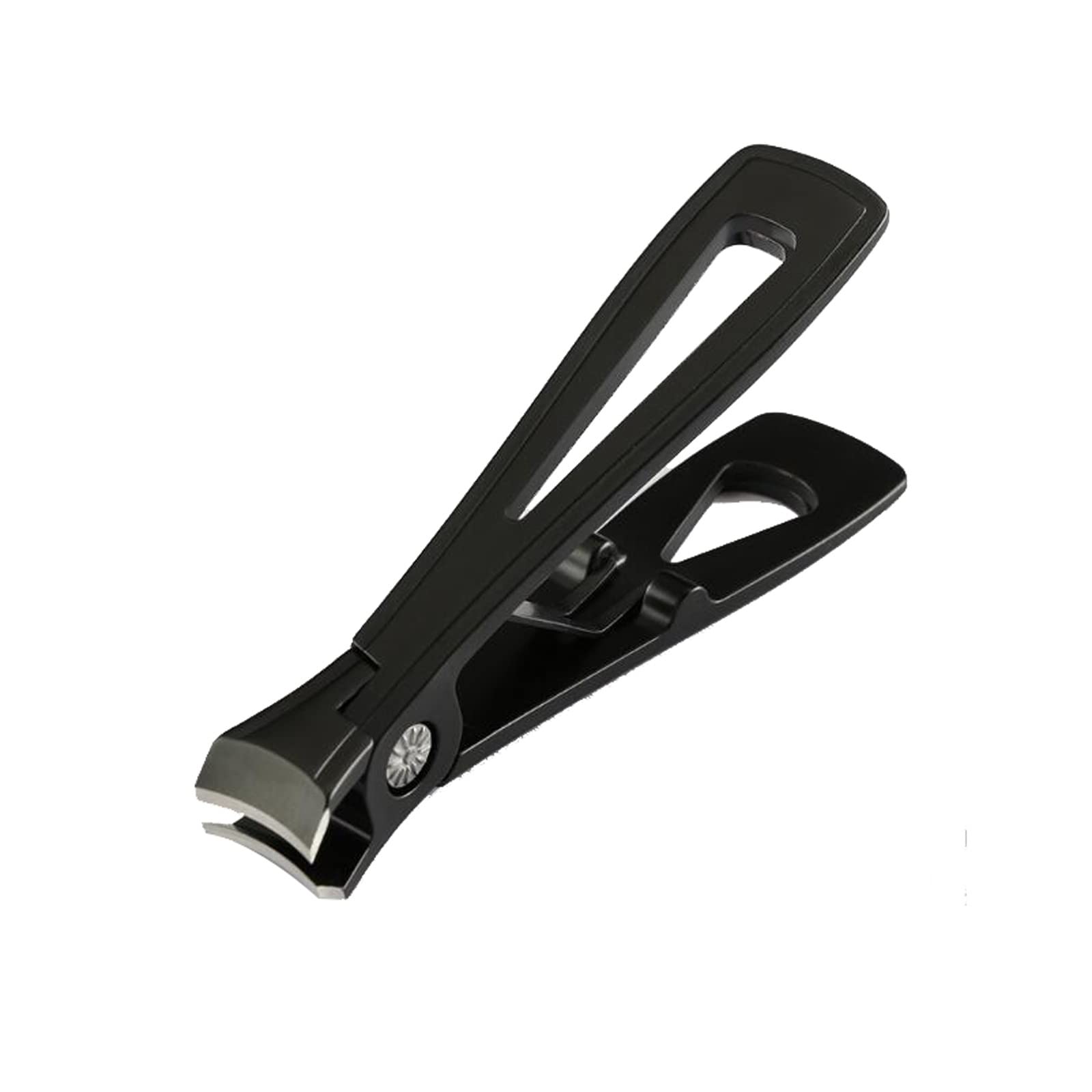 Nagelknipser, Nagelknipser mit großer Öffnung, Nagelknipser aus Edelstahl, Einzelclip-Nagelknipser, Zange mit großer Öffnung(Black)
