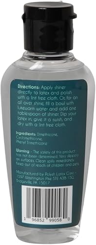 Miniatura 2 de Látex Shiner  2 onzas líquidas tamaño viaje  100% esmalte a base de silicona para ropa de látex