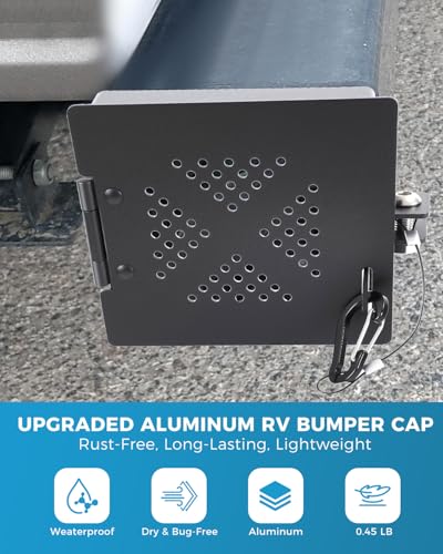 Image of Aluminum RV Bumper End Cap Fits Standard 4-Inch Square, 2 Pack