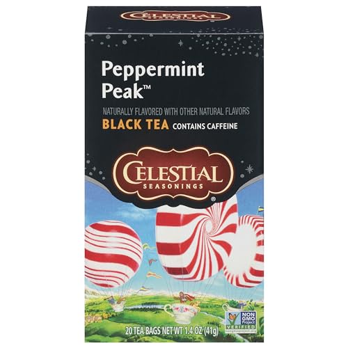 Celestial Seasonings Peppermint Peak Black Tea, 20 Tea Bags