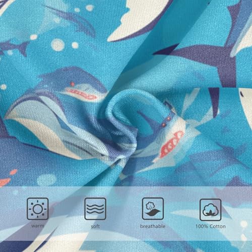 KLL Sharks Water Blue Pattern Toddler Boys' Soft Briefs Underwear Cute Children Panties3