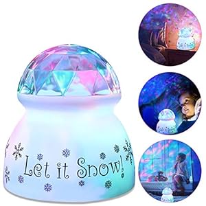 Ozeanwelle Projektor Nachtlicht, KNMY Sternenhimmel Projektor Lglu Form 360° Drehen Wasserwellen Projektionslampe Kinder Nachtlicht für Geburtstagsfeiern, Weihnachten, Halloween