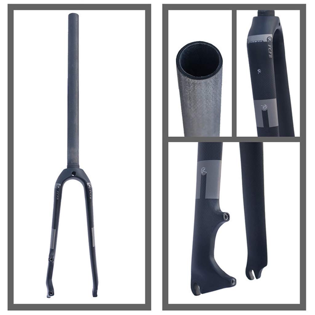 Forcella Anteriore Bici BMX 14 Pollici 3K Bicicletta Pieghevole in Fibra di Carbonio 400 mm Tubo Dritto 1-1/8"Ultraleggera 400 g