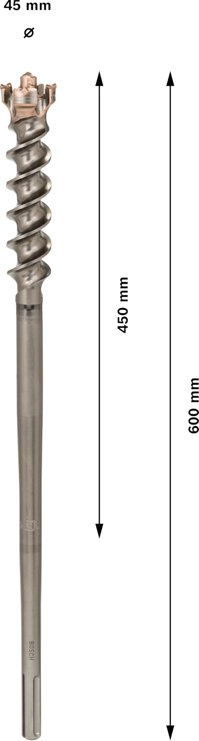 Bosch Accessories 1618596455 Foret SDS-max-9 Break Through pour perforateur Ã˜ 45 mm Longueur 600 mm Argent