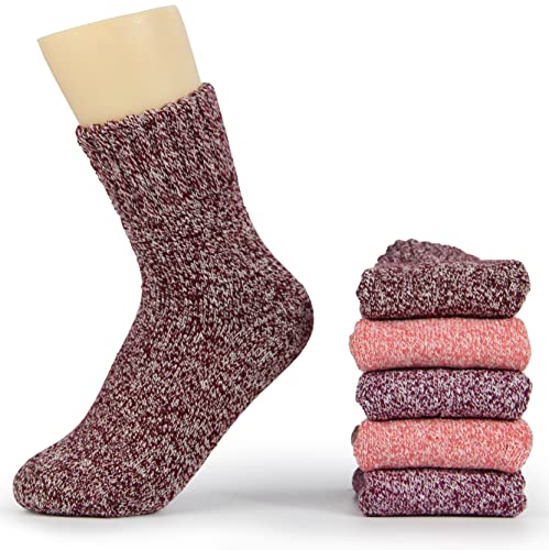 Image of BomKinta Boot Socks for Women Winter Solid Thick Warm Socks Cozy Crew Socks Christmas Gift