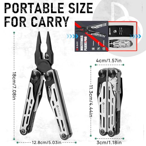 Bibury Multitool Pliers Pro Bi2045, Foldable Multitools With Replaceable Wire Cutters And Saw thumb #7