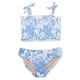 Shade Critters Gesmokter Bikini für Mädchen mit Blauen Blumen Set, Multicolore, 12 Anni Bambine e Ragazze