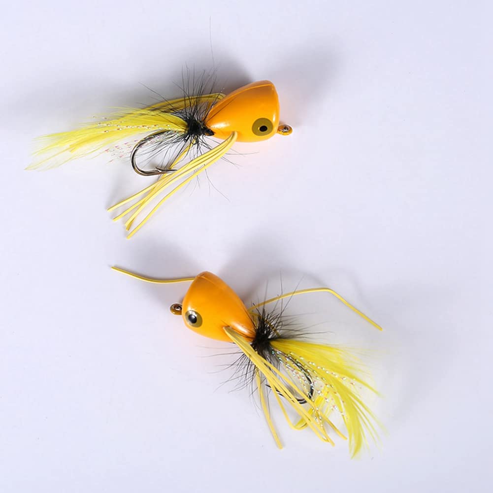 Lot De 10 Leurres De Pêche à La Mouche - Poppers Assortis Pour Truite, Perche, Bluegill - 4-5 Cm - Idéaux Débutants Et Experts