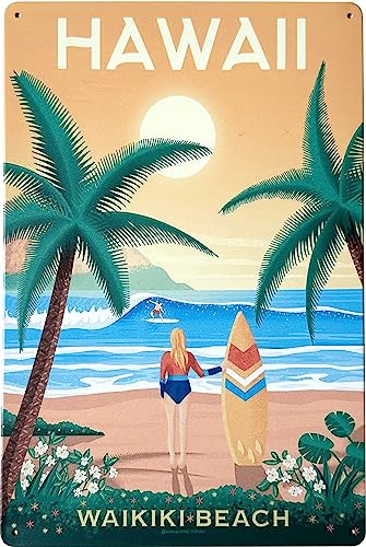 nC uLŔ 20cm×30cm CLL hawaii nCA waikiki An T}[ AJG TC{[h o[ Xg fBXvC [sAi]