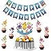 BESLIME Decorazioni per Cupcake a Tema Squalo, per Feste di Compleanno, Feste di Compleanno - 8 PCS