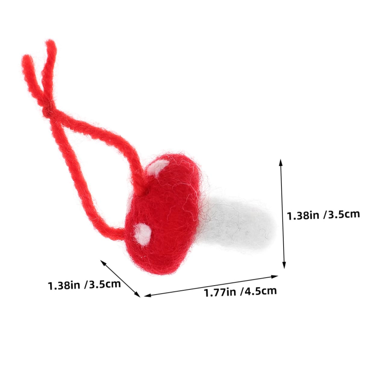 Hohopeti DIY Headwear Mushroom Craft 10pcs Felt Mushroom Ornaments for Christmas Dec