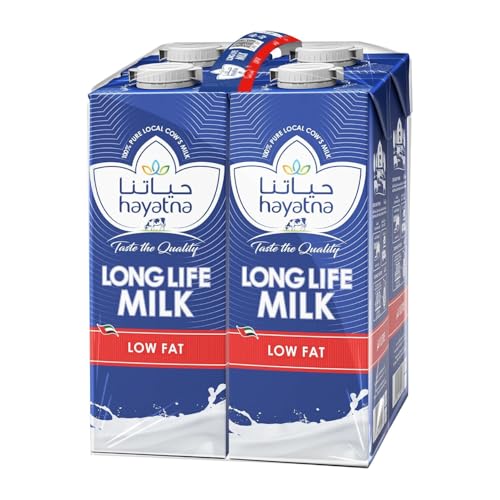 Hayatna Long Life UHT Low Fat Milk 1 Litre 4-Pack
