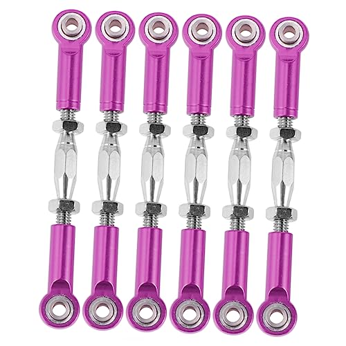 GLSTOY 6pcs 71mm Aluminum Turnbuckle Rods Rc Car Pull Rod Kit for 1/10 Truck Buggy Upgrade Parts Precision Machined Easy Install