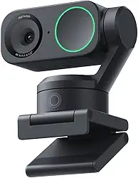 Insta360 Link 2 - Webcam PTZ 4K para PC/Mac, sensor de 1/5.1 cm, rastreamento de IA, HDR, microfone com cancelamento de ruído AI, controle de gestos para streaming, chamadas de vídeo, jogos, funciona