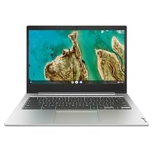 Lenovo IdeaPad 3 Chromebook Intel Celeron N4020 14” FHD Laptop (4GB/64GB eMMC/Chrome OS/Upto 10hr Battery/2W HD Speaker/Platinum Grey/1.4Kg), 82C1002EHA