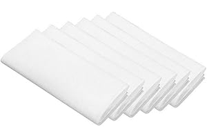 Surmente White Dinner Napkins - 17 Inch Polyester Cloth Napkins