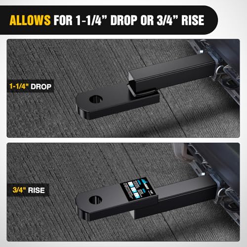 Image of Nilight Trailer Hitch Mount Fits 1-1 /4 inch Receiver Tubes 3500 lbs 3 /4-Inch Hole 1-1 /4 inch Drop 3 /4 inch Rise Not Include Hitch pin