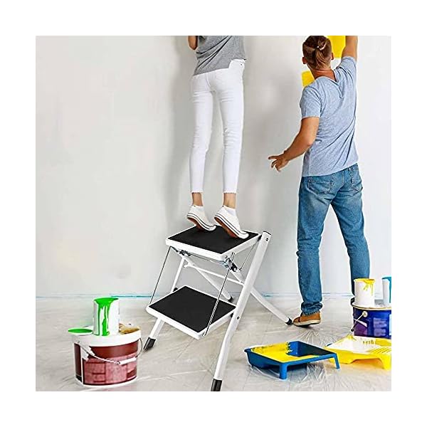 Kosoree Portable 2 Step Ladder Folding Non Slip Safety Stool Heavy Duty Industrial Home - Image 3
