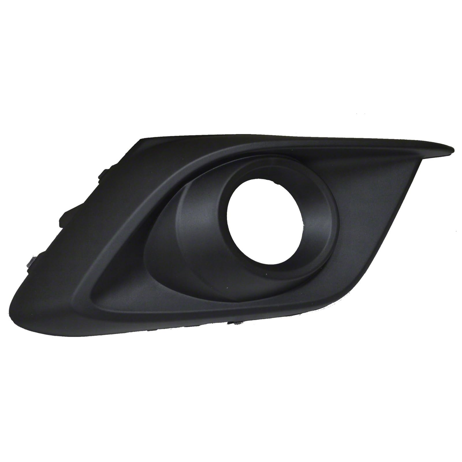 Front Right Passenger Side Bumper Cover Support Molding Bezel, Fits 2014-2016 Mazda 3, For Sedan and Hatchback, Black Plastic Textured Finish, MA1039123 BHR150C11A