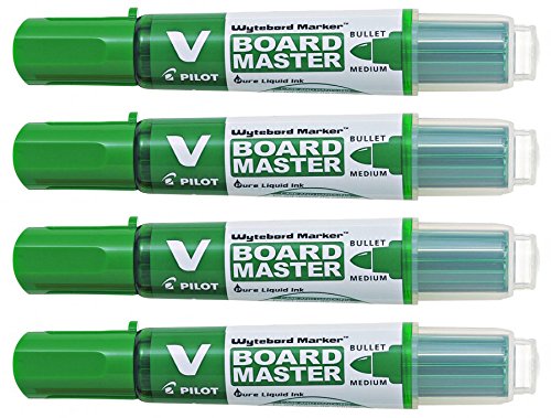 Pilot 020966 V Board White Board Marker (Green - Pack Of 4)