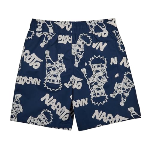 Naruto Color-Changing Line Art Boy's Navy Boardshorts4